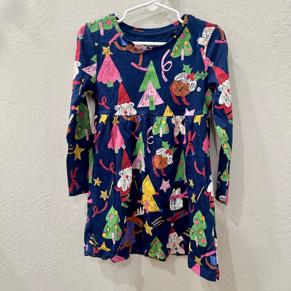 NWT Tu Blue Christmas Long Sleeve Dress